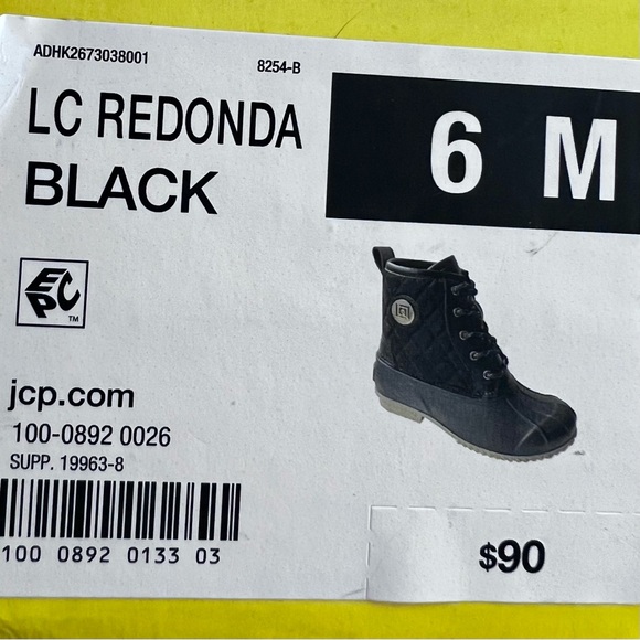 Liz Claiborne Winter/ Rain Boots Memory Foam LC Redonda Black Winter Boots Sz 6 - Picture 12 of 15